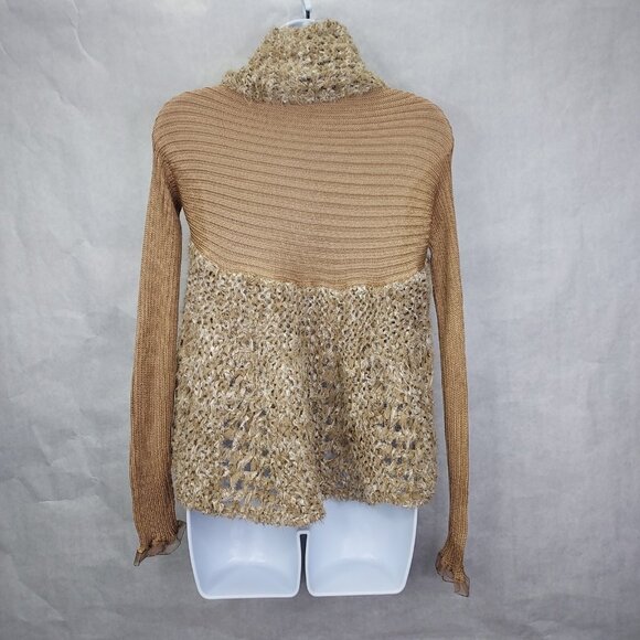 Taller De Christina Shrug Women's S/M Open Cardigan Recycled Crochet Art To Wear - Picture 3 of 12